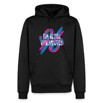 Achterbahn - Roller Coaster - Männer Premium Bio Hoodie - Schwarz - Vorne - Nico (187cm)