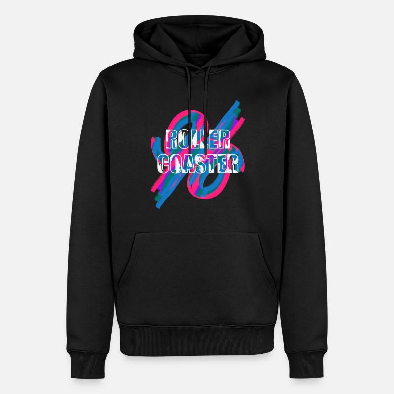 Achterbahn - Roller Coaster - Männer Premium Bio Hoodie - Schwarz