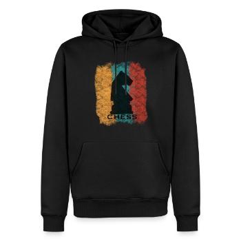 Schach - Männer Premium Bio Hoodie - Schwarz - Vorne - Nico (187cm)