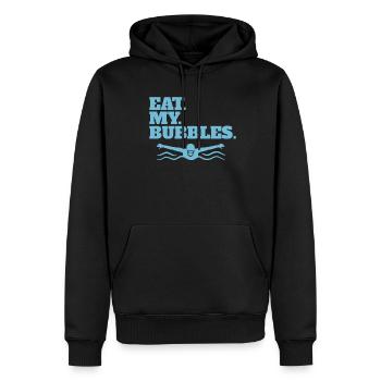 Eat My Bubbles Équipe de natation Eat My Bubble - Sweat à capuche Premium bio Homme - noir - Devant - Nico (187cm)