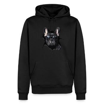 Lustiges Hunde Hundebesitzer Süßer Hund Bulldogge - Männer Premium Bio Hoodie - Schwarz - Vorne - Nico (187cm)