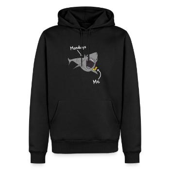 Monday - Fun for Work - Men’s Premium Organic Hoodie - black - Front - Nico (187cm)