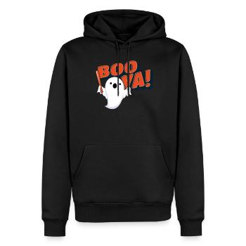 Boo Ya Halloween Baseball Drôle Baseball Fantôme - Sweat à capuche Premium bio Homme - noir - Devant - Nico (187cm)