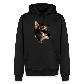 Funny Dog Owner Cute Dog Chihuahua - Men’s Premium Organic Hoodie - black - Front - Nico (187cm)