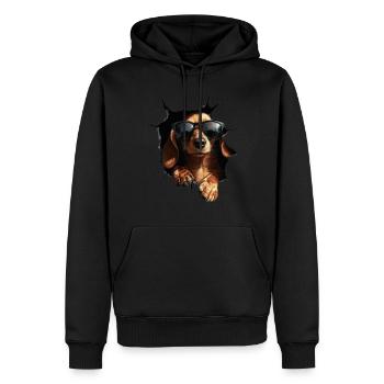 Lustiges Hunde Hundebesitzer Süßer Hund Dackel - Männer Premium Bio Hoodie - Schwarz - Vorne - Nico (187cm)