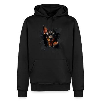 Funny Dog Owner Cute Dog Doberman - Men’s Premium Organic Hoodie - black - Front - Nico (187cm)