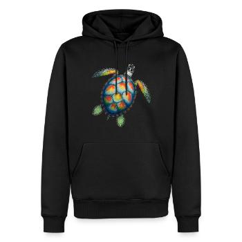 Amoureux des tortues de mer Motif safari animalier - Sweat à capuche Premium bio Homme - noir - Devant - Nico (187cm)