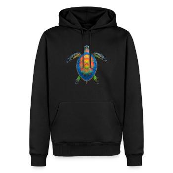 Amoureux des tortues de mer Motif safari animalier - Sweat à capuche Premium bio Homme - noir - Devant - Nico (187cm)