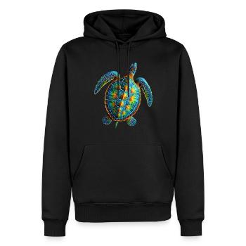 Amoureux des tortues de mer Motif safari animalier - Sweat à capuche Premium bio Homme - noir - Devant - Nico (187cm)