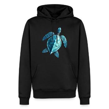 Amoureux des tortues de mer Motif safari animalier - Sweat à capuche Premium bio Homme - noir - Devant - Nico (187cm)