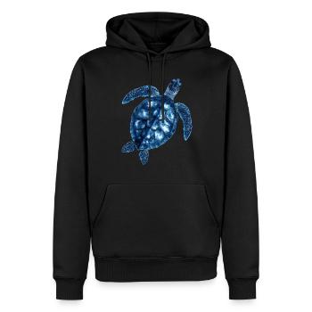 Amoureux des tortues de mer Motif safari animalier - Sweat à capuche Premium bio Homme - noir - Devant - Nico (187cm)