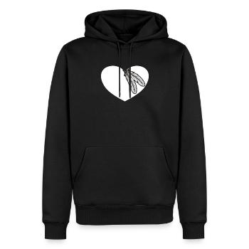 Native American heart. Indigenous Ame - Men’s Premium Organic Hoodie - black - Front - Nico (187cm)
