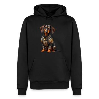 Drôle Robot Chien Cyborg Animal AI Chien Robot - Sweat à capuche Premium bio Homme - noir - Devant - Nico (187cm)