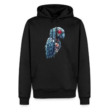 Lustige Roboter Kunst Papagei Cyborg Vogel Parrot - Männer Premium Bio Hoodie - Schwarz - Vorne - Nico (187cm)