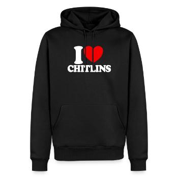 Ich liebe Chitlins Chitterlings Lustiges Erntedank - Männer Premium Bio Hoodie - Schwarz - Vorne - Nico (187cm)