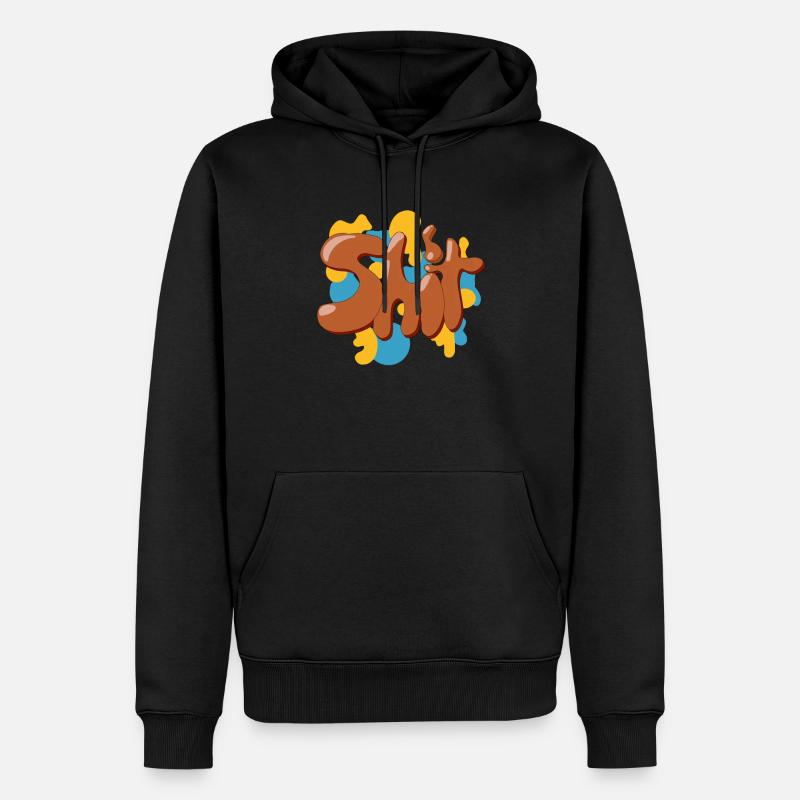 Merde - Sweat à capuche Premium bio Homme - noir