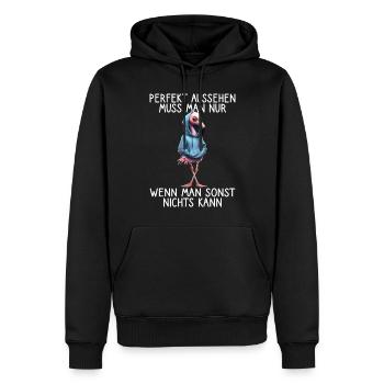 Lustiges Flamingo Spruch Tierliebhaber Funny Bird - Männer Premium Bio Hoodie - Schwarz - Vorne - Nico (187cm)