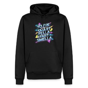 Vous êtes soit un gars intelligent, soit un pète - Sweat à capuche Premium bio Homme - noir - Devant - Nico (187cm)
