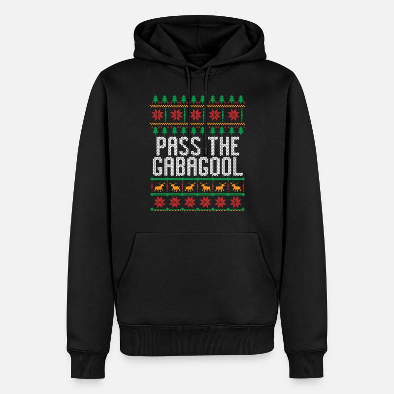 Übergeben Sie den Gabagool-Weihnachtspullover Gaba - Männer Premium Bio Hoodie - Schwarz