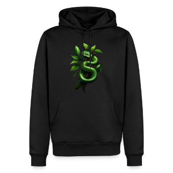 Green Tree Python Snakes Lover Terrarium - Men’s Premium Organic Hoodie - black - Front - Nico (187cm)