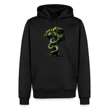 Green Tree Python Snakes Lover Terrarium - Men’s Premium Organic Hoodie - black - Front - Nico (187cm)