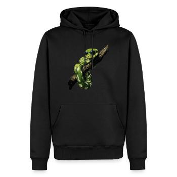 Green Tree Python Snakes Lover Terrarium - Men’s Premium Organic Hoodie - black - Front - Nico (187cm)