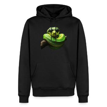 Green Tree Python Snakes Lover Terrarium - Men’s Premium Organic Hoodie - black - Front - Nico (187cm)