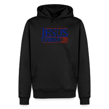 Jésus-Christ 2028 Choisissez Jésus - Sweat à capuche Premium bio Homme - noir - Devant - Nico (187cm)
