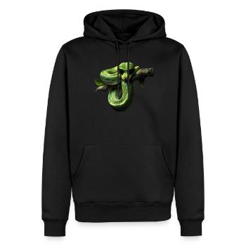 Green Tree Python Snakes Lover Terrarium - Men’s Premium Organic Hoodie - black - Front - Nico (187cm)