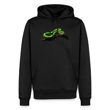 Green Tree Python Snakes Lover Terrarium - Men’s Premium Organic Hoodie - black - Front - Nico (187cm)