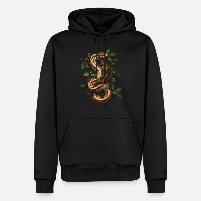 Königspython Schlangen Liebhaber Terrarium Python - Männer Premium Bio Hoodie - Schwarz