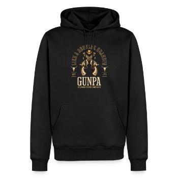 Gunpa Revolver Lustiger Gun Opa Vatertag GunpaWaff - Männer Premium Bio Hoodie - Schwarz - Vorne - Nico (187cm)