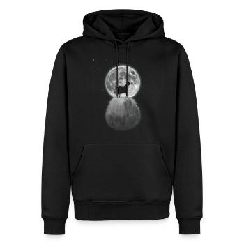 Chèvre Moonset Chèvre Ferme Animal Chèvre - Sweat à capuche Premium bio Homme - noir - Devant - Nico (187cm)