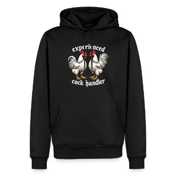 Manutentionnaire expérimenté. Clés de femmes drôles - Sweat à capuche Premium bio Homme - noir - Devant - Nico (187cm)