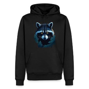 Waschbär Motiv Tier Tierliebhaber Kunst Kunstwerk - Männer Premium Bio Hoodie - Schwarz - Vorne - Nico (187cm)