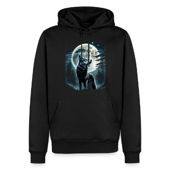 Wolf Liebhaber Wildtier Kunst Wolf Bunt Tier - Männer Premium Bio Hoodie - Schwarz - Vorne - Nico (187cm)