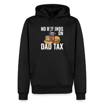 Keine Rückerstattung der Vatersteuer. Lustige Vate - Männer Premium Bio Hoodie - Schwarz - Vorne - Nico (187cm)