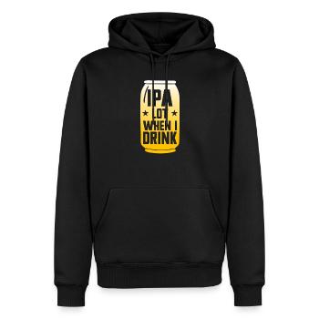 IPA Lot Wenn ich Bier trinke Lustige Bierliebhaber - Männer Premium Bio Hoodie - Schwarz - Vorne - Nico (187cm)
