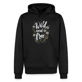 Dandelion Dandelion Lover Floral Floral - Sweat à capuche Premium bio Homme - noir - Devant - Nico (187cm)