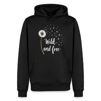 Dandelion Dandelion Lover Floral Floral - Sweat à capuche Premium bio Homme - noir - Devant - Nico (187cm)