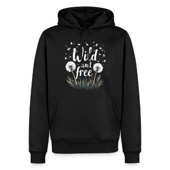 Dandelion Dandelion Lover Floral Floral - Sweat à capuche Premium bio Homme - noir - Devant - Nico (187cm)