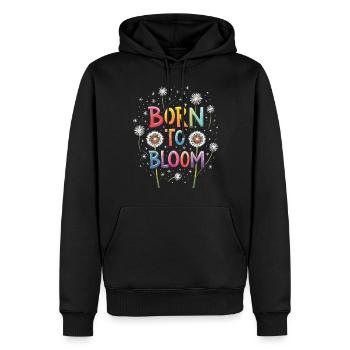 Dandelion Dandelion Lover Floral Floral - Sweat à capuche Premium bio Homme - noir - Devant - Nico (187cm)