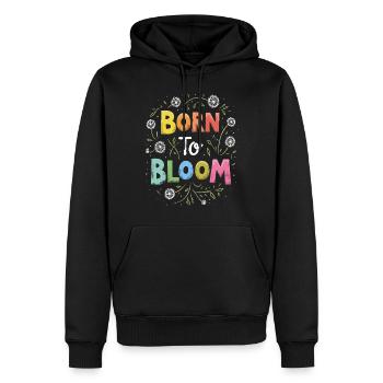 Dandelion Dandelion Lover Floral Floral - Sweat à capuche Premium bio Homme - noir - Devant - Nico (187cm)