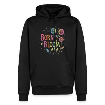 Dandelion Dandelion Lover Floral Floral - Sweat à capuche Premium bio Homme - noir - Devant - Nico (187cm)