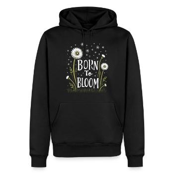 Dandelion Dandelion Lover Floral Floral - Sweat à capuche Premium bio Homme - noir - Devant - Nico (187cm)