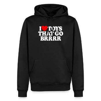 J’aime les jouets qui vont Brrrr Raunchy Femmes - Sweat à capuche Premium bio Homme - noir - Devant - Nico (187cm)