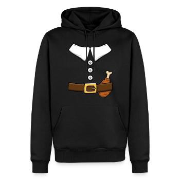 Costume de pèlerin Costume de pèlerin de Thanksgiving - Sweat à capuche Premium bio Homme - noir - Devant - Nico (187cm)