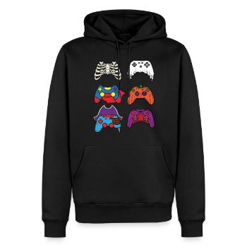 Halloween-Videospiel-Controller-Videospiel-Player - Männer Premium Bio Hoodie - Schwarz - Vorne - Nico (187cm)