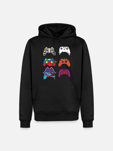 Halloween-Videospiel-Controller-Videospiel-Player - Männer Premium Bio Hoodie - Schwarz