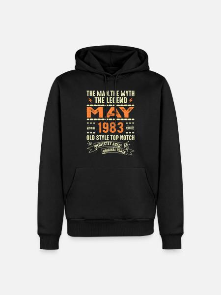 Birthday May 1983 - May 1983 - Men’s Premium Organic Hoodie - black